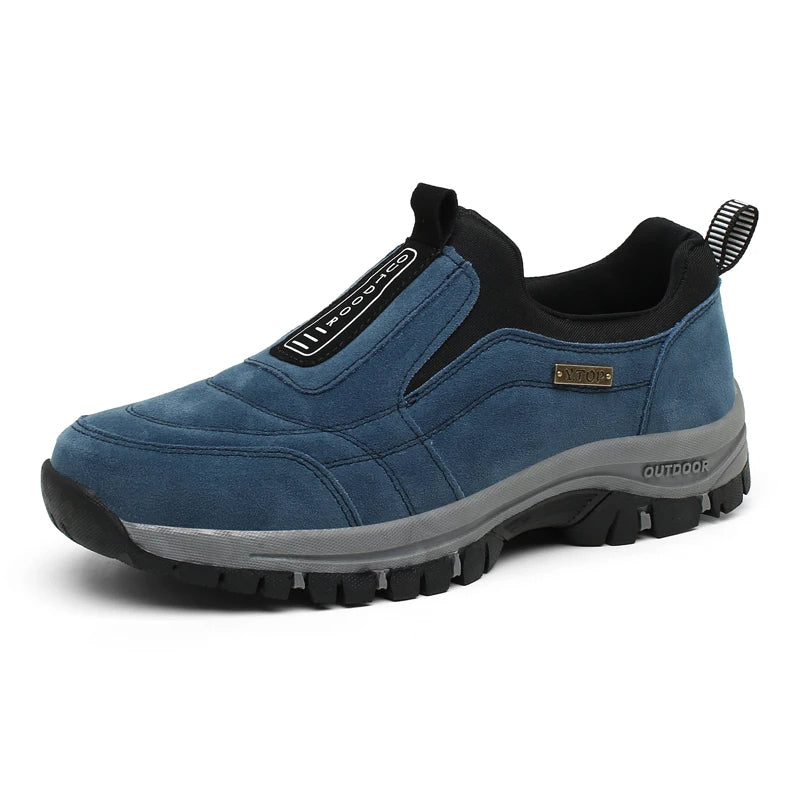 Blauer Outdoor-Slipper für Herren, rutschfeste Sohle, atmungsaktiv, bequem, Wanderschuh.
