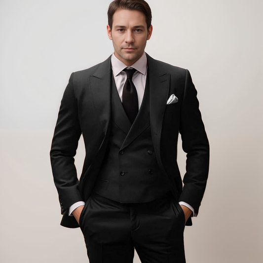 Herrenanzug Set – Strukturierter Blazer & Geradlinige Hose