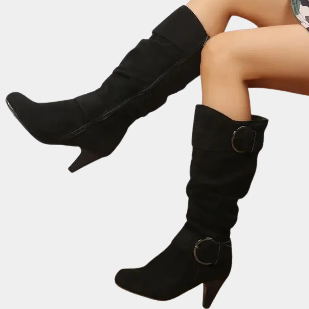 Warme elegante Frauen-Kniehohe Stiefel für den Winter