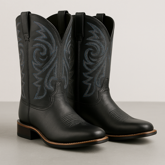 Westernstiefel Aus Kunstleder – Strukturierte Oberfläche & Stabile Sohle