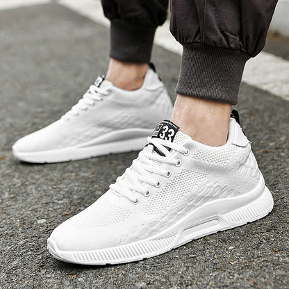Weiße Herren-Sneaker, atmungsaktiv, sportlich, Straßenmode, bequem, Größe 33.