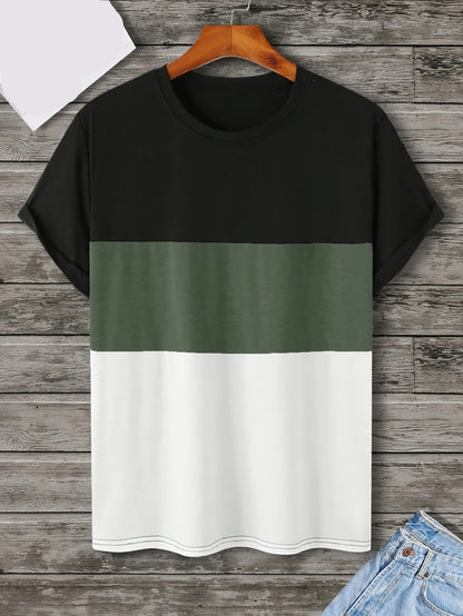 T-Shirt mit Streifenmuster und kontrastierenden Details für Herren